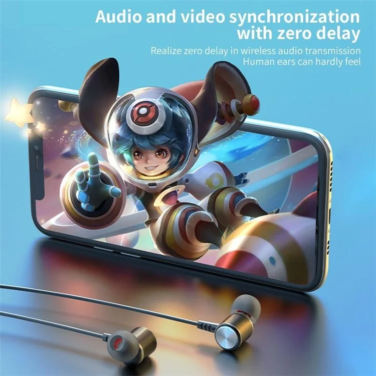 YD08-2 Wireless 5.0 Plug-in Card Hanging Neck Headphone Magnetic Sports In-Ear Earphone - Schwarz