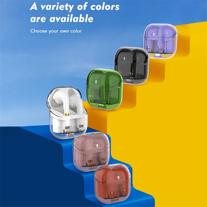 Bluetooth-compatible Wireless Earphone Stereo Sound Low Delay Sports Headset with 300mAh Battery Charging Case - Green
