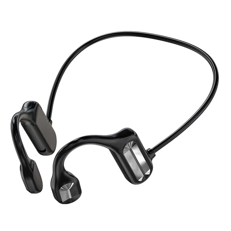 BL09 Bone Conduction Wireless Bluetooth 5.2 Headphone Type-C Ear-Hook Sports Sweatproof Headset Earphone - Black