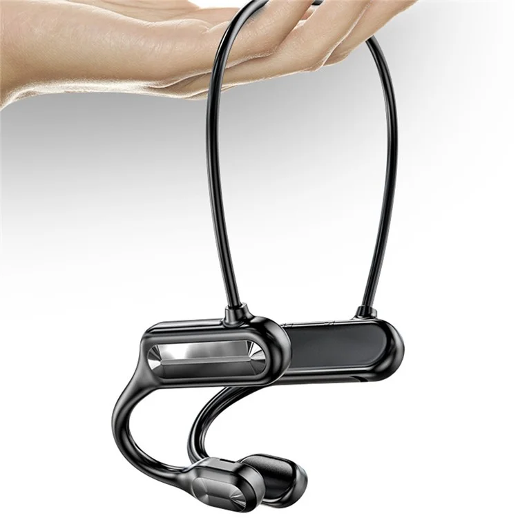 BL09 Bone Conduction Wireless Bluetooth-compatible 5.2 Headphone Type-C Ear-Hook Sports Sweatproof Headset Earphone - Black