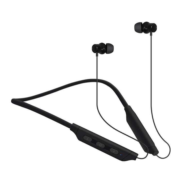 D-769 Neck-Mounted Bluetooth Headset Stereo Sports Earbuds Magnetic Headphones - Black