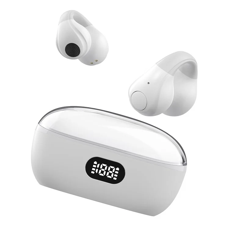 Fones de Ouvido Clipe Abertos Sem Fio Bluetooth Clipe no Fone de Ouvido Aberto Fones de Ouvido - Branco