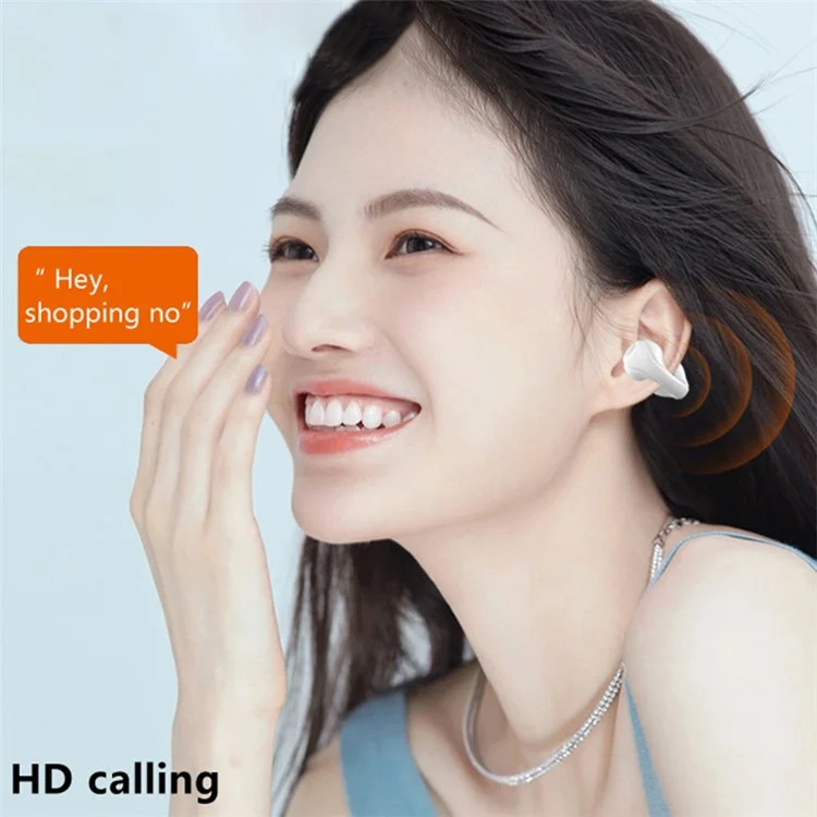 Open Ear Clip Headphones Wireless Bluetooth-compatible Clip On Headset Open Ear Earbuds Earphones - Black