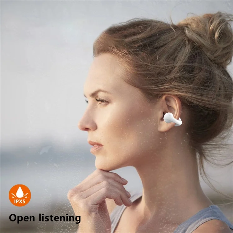 Open Ear Clip Headphones Wireless Bluetooth-compatible Clip On Headset Open Ear Earbuds Earphones - Black