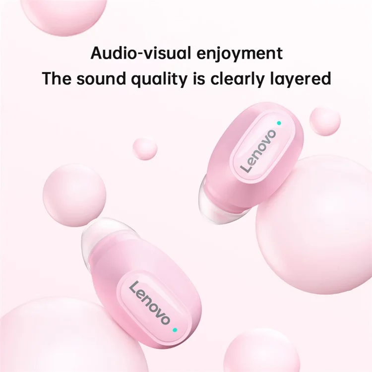 Lenovo Thousplus XT62 TWS Ergonomic In-ear Bluetooth Earphone Wireless Stereo Music Headset - Rosa