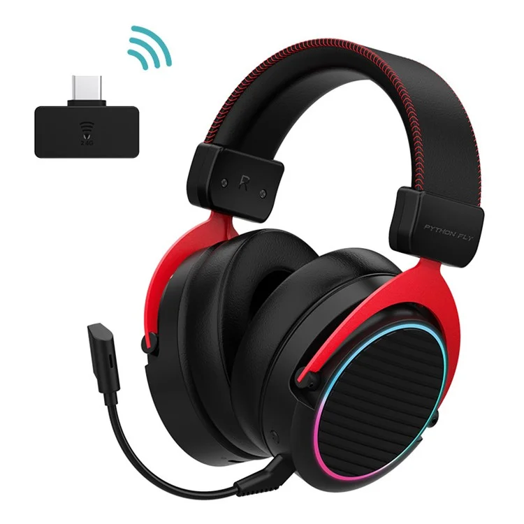 HEADROOM X2PRO 2.4G Wireless Headset 7.1 Sound Gaming Headphone Bluetooth-compatible Earphone with RGB Light