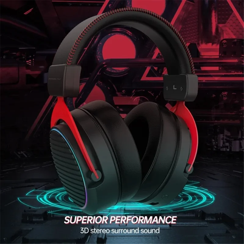 HEADROOM X2PRO 2.4G Wireless Headset 7.1 Sound Gaming Headphone Bluetooth-compatible Earphone with RGB Light