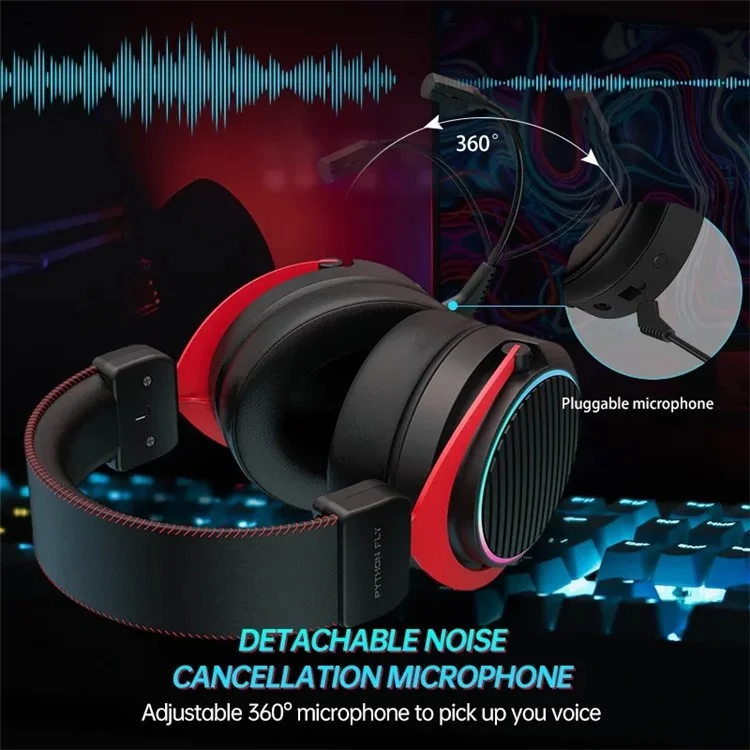 HEADROOM X2PRO 2.4G Wireless Headset 7.1 Sound Gaming Headphone Bluetooth-compatible Earphone with RGB Light