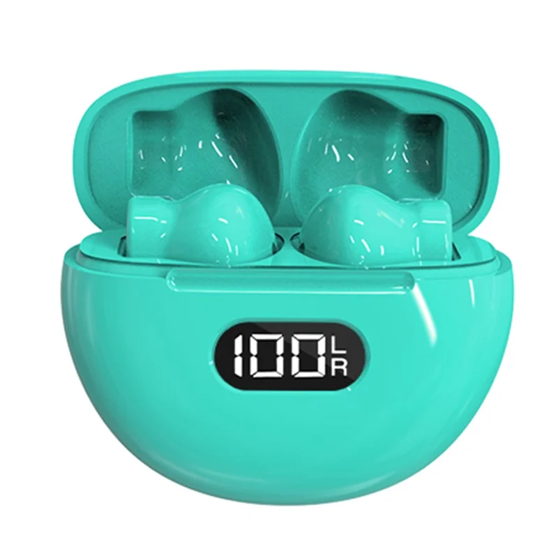 D8 TWS Bluetooth-compatible 5.3 Earphone Touch Control True Wireless Sports Earbuds with LED Power Display (CE Certified) - Green