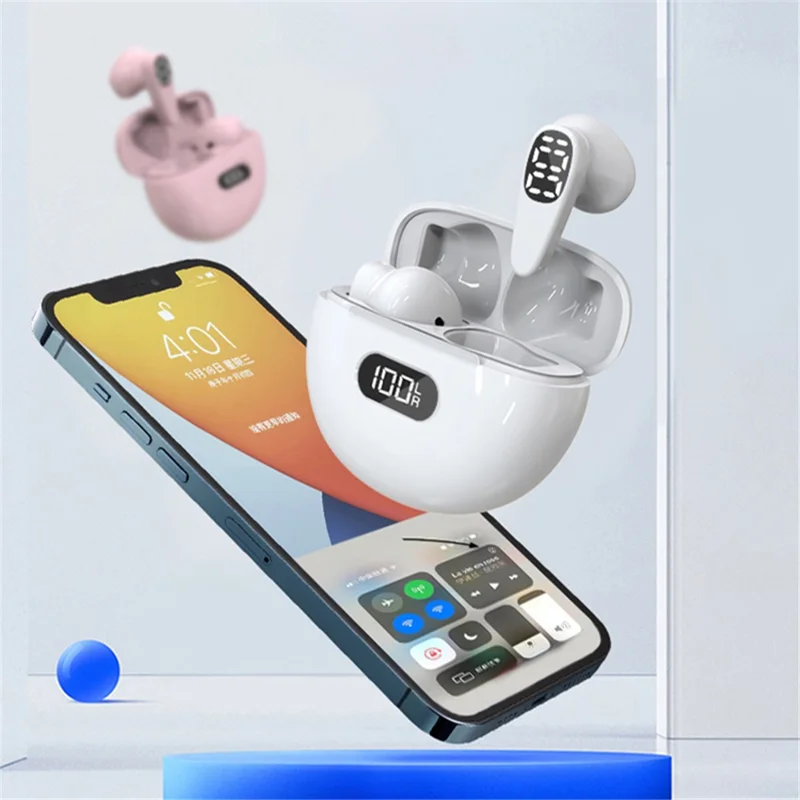 D8 TWS Bluetooth-compatible 5.3 Earphone Touch Control True Wireless Sports Earbuds with LED Power Display (CE Certified) - Green