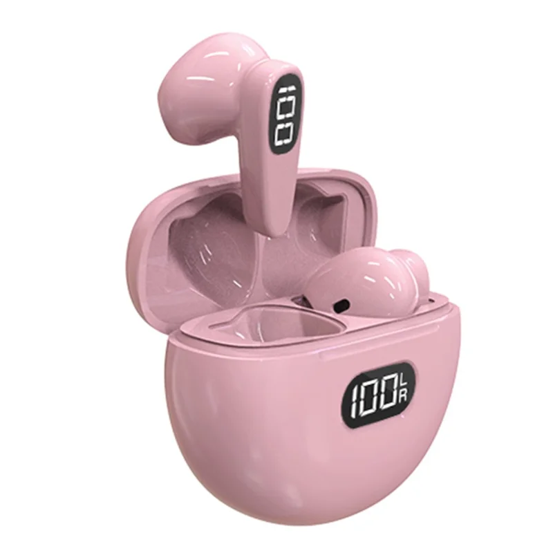 D8 TWS Bluetooth-compatible 5.3 Earphone Touch Control True Wireless Sports Earbuds with LED Power Display (CE Certified) - Pink