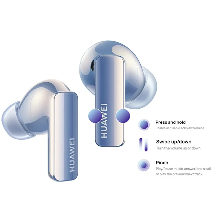 HUAWEI FreeBuds Pro 2 TWS Auriculares Inalámbricos Bluetooth con Cancelación de Ruido Impermeable Auriculares de Música y Juegos Compatible con Carga Inalámbrica - Azul