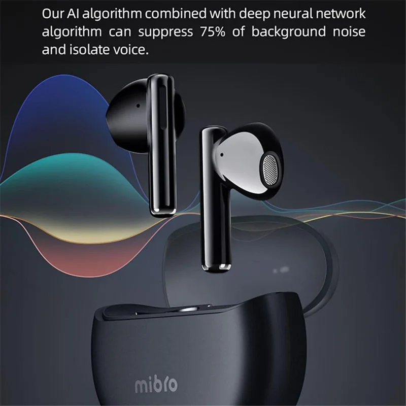 MIBRO Earbuds 2 TWS Bluetooth-compatible Touch Noise Cancellation Earphone Low Latency Wireless Music Headset - Black