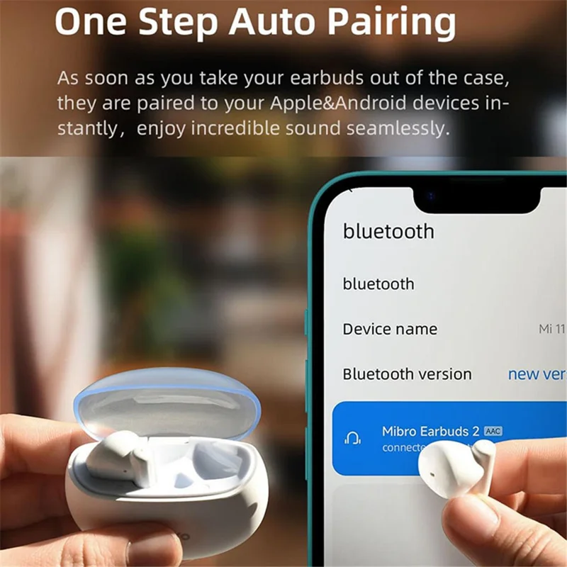 MIBRO Earbuds 2 TWS Bluetooth-compatible Touch Noise Cancellation Earphone Low Latency Wireless Music Headset - Black