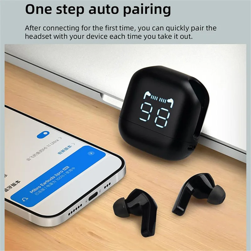 MIBRO EARBUDS 3 Pro Bluetooth-compatible 5.3 Earphone 2000mAh Battery Reverse Charging Touch Control ENC Noise Reduction In-Ear Earbuds - Black