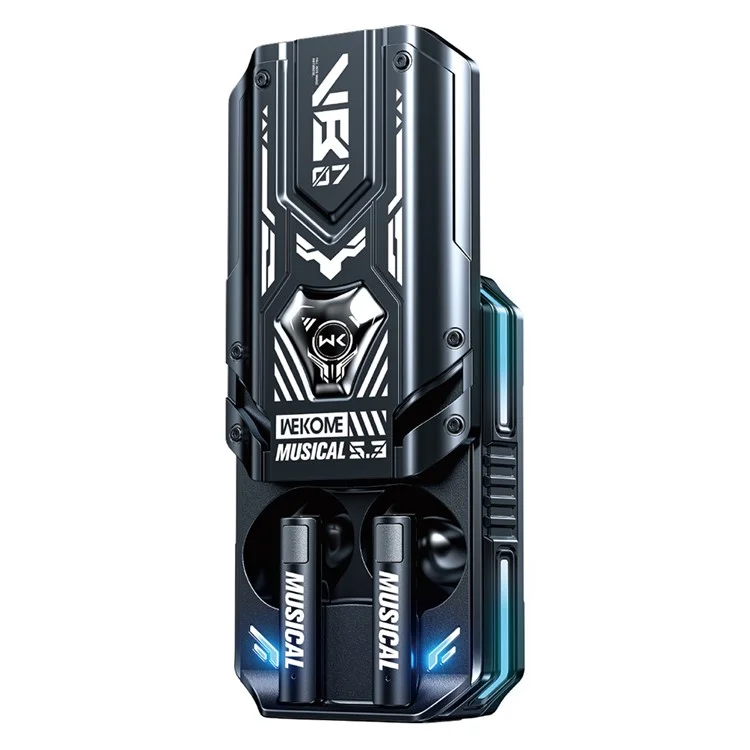 WEKOME VB07 Mecha Shape TWS Earbuds Semi-In-Ear Bluetooth-Headset mit geringer Latenz, tragbare Kopfhörer - Schwarz
