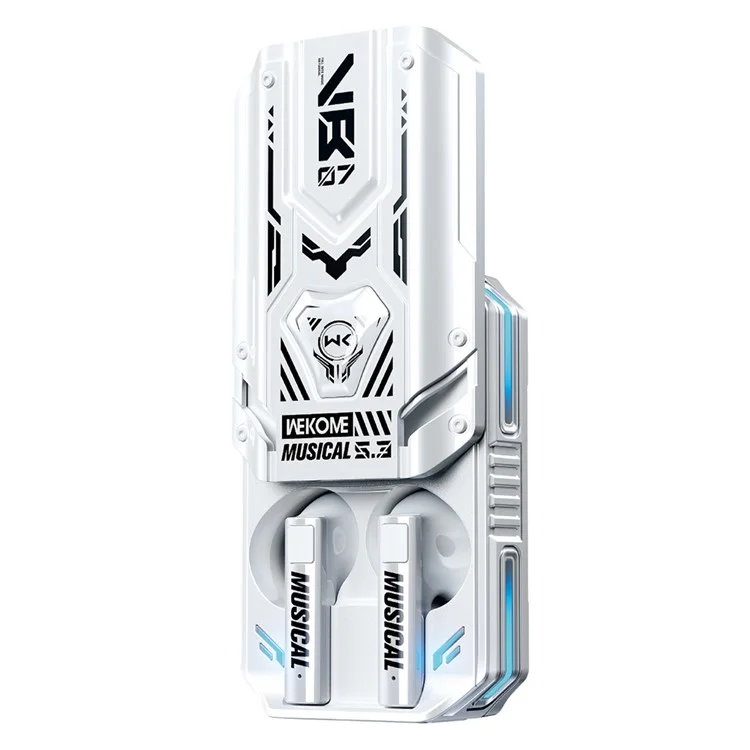 WEKOME VB07 Mecha Shape TWS Earbuds Semi-In-Ear Bluetooth-compatible Headset Low Latency Portable Headphones - White