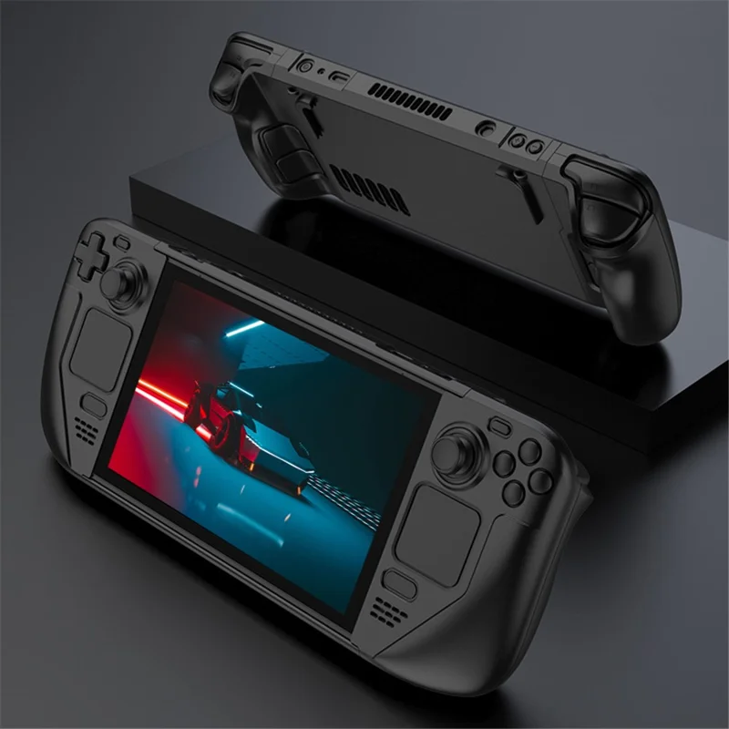 Para Steam Deck Frosted PC Protective Case Detachable Game Console Anti-drop Shell - Preto
