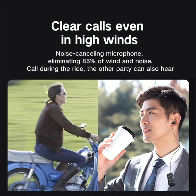 FINEBLUE F580 Single Ear Wired Business Lavalier Headset with Incoming Call, Vibration, Power Display Wireless Bluetooth-compatible Headphone - Blue