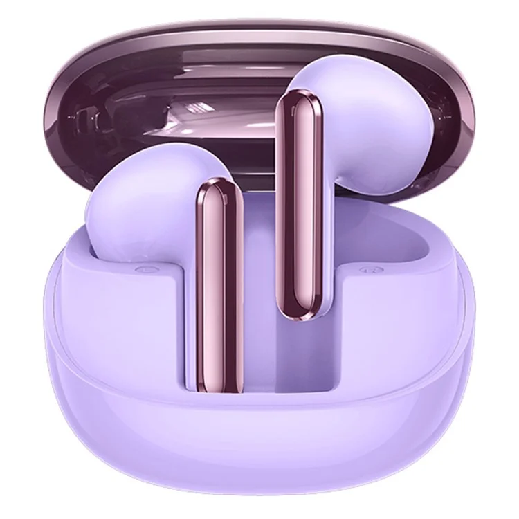 REMAX CozyBuds W13 ANC+ENC Dual Noise-Cancelling Music Headphones Wireless Headset with 250mAh Charging Case - Purple