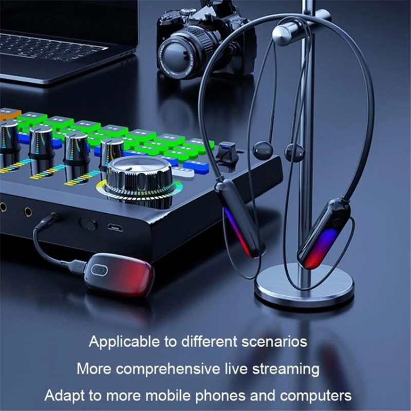 B10 Silicone Neck-mounted Bluetooth-compatible Earphones Wireless Headphones with Transmitter