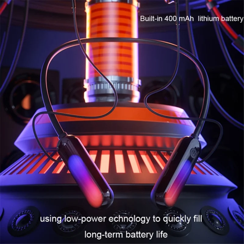 B10 Silicone Neck-mounted Bluetooth-compatible Earphones Wireless Headphones with Transmitter