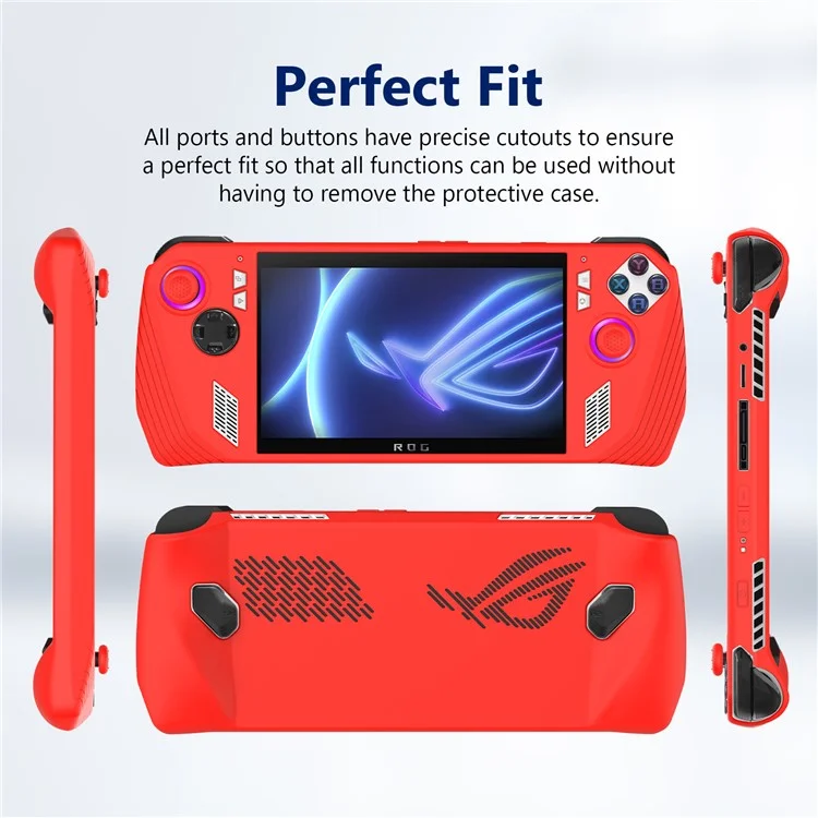 Pour ASUS ROG Ally Handheld Game Console Soft Silicone Cover Protective Case - Noir