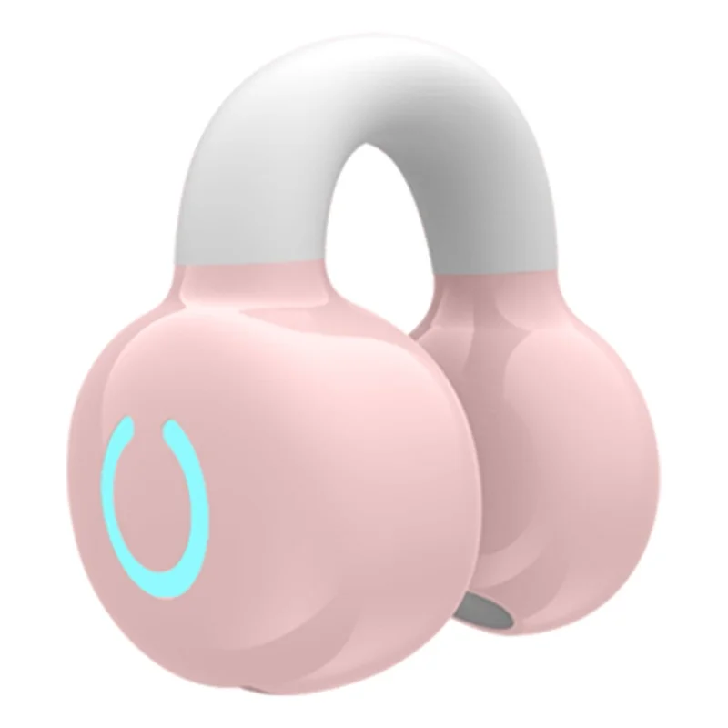 YX09 Cuffia Bluetooth con aggancio a clip per un solo orecchio, stile business, stereo, senza fili - Rosa