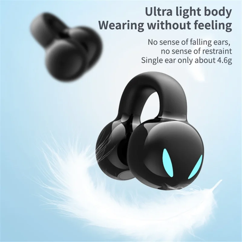 YX03 Open Ear Headphone Bluetooth-compatible 5.3 Wireless Bluetooth-compatible Headset Waterproof Sport Running Clip-on Earphone - Black / White