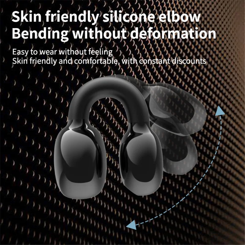 YX03 Open Ear Headphone Bluetooth-compatible 5.3 Wireless Bluetooth-compatible Headset Waterproof Sport Running Clip-on Earphone - Black / White