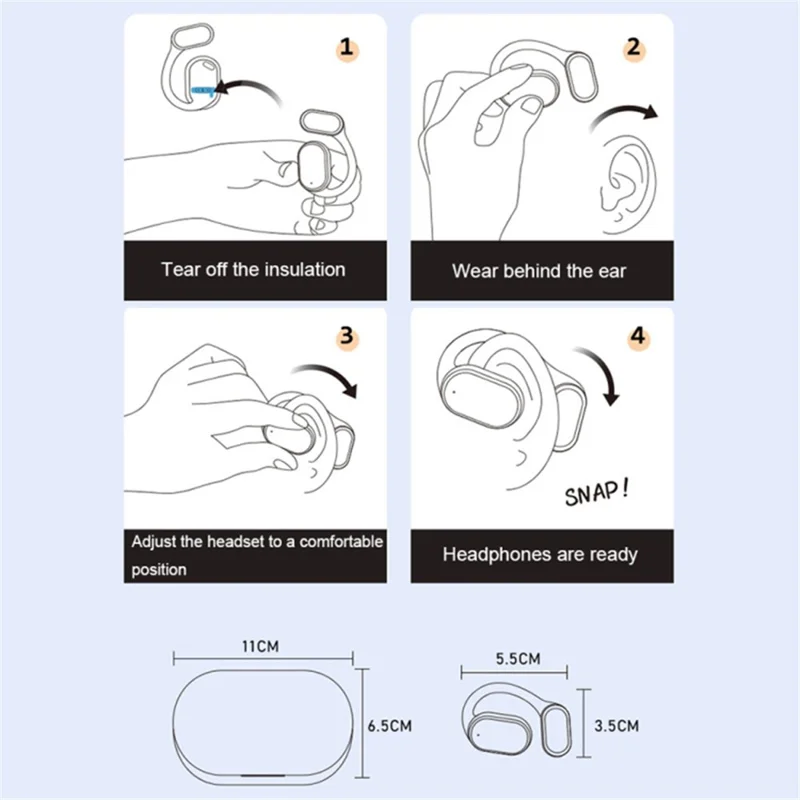 XG33 OWS Bluetooth-compatible 5.3 Headphones Bone Conduction Wireless Earphones with Digital Display
