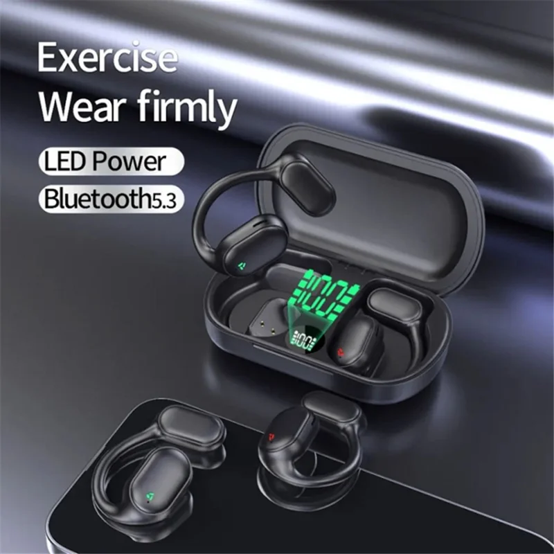 XG33 OWS Bluetooth-compatible 5.3 Headphones Bone Conduction Wireless Earphones with Digital Display