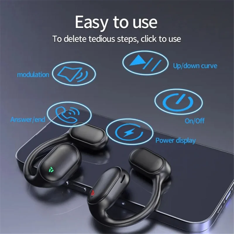 XG33 OWS Bluetooth-compatible 5.3 Headphones Bone Conduction Wireless Earphones with Digital Display