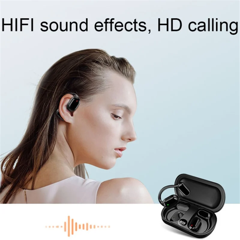 XG33 OWS Bluetooth-compatible 5.3 Headphones Bone Conduction Wireless Earphones with Digital Display