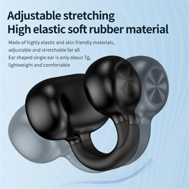 Z28 Bluetooth-compatible 5.3 Clip-on Single Ear Headphone Noise Canceling Wireless EarPhone - White