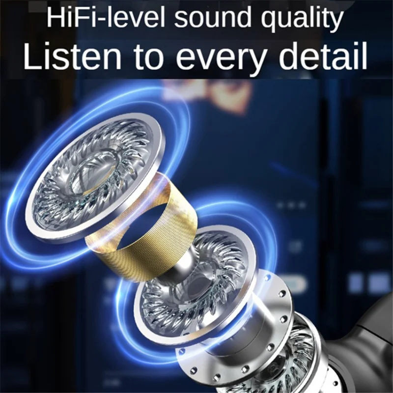 Z28 Bluetooth-compatible 5.3 Clip-on Single Ear Headphone Noise Canceling Wireless EarPhone - White