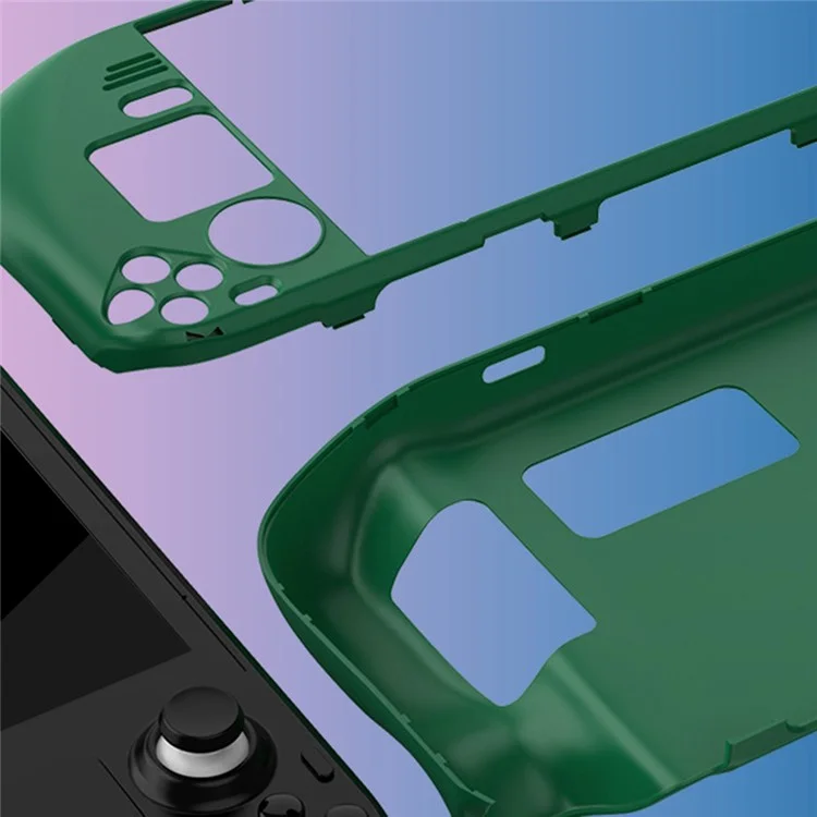 Custodia protettiva rigida per PC per console portatile Steam Deck, custodia antiurto con supporto - Verde
