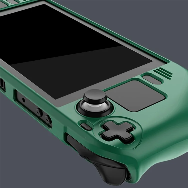 Custodia protettiva rigida per PC per console portatile Steam Deck, custodia antiurto con supporto - Verde