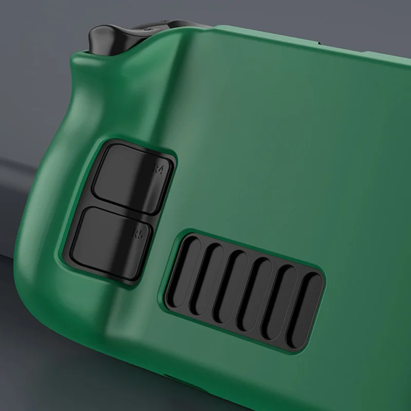 Custodia protettiva rigida per PC per console portatile Steam Deck, custodia antiurto con supporto - Verde