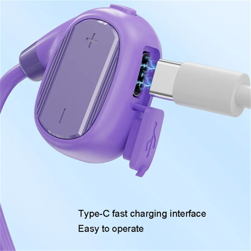 GCD-S11 Air Conduction Wireless Bluetooth-compatible Earphones Open Ear Sports HiFi Headphones - Purple