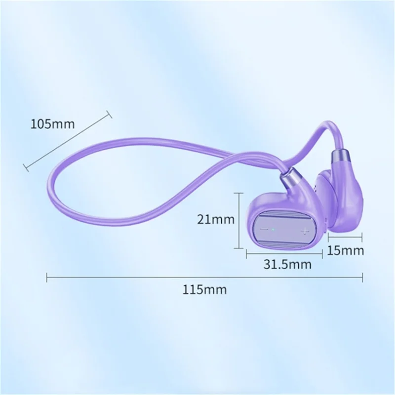 GCD-S11 Air Conduction Wireless Bluetooth-compatible Earphones Open Ear Sports HiFi Headphones - Purple