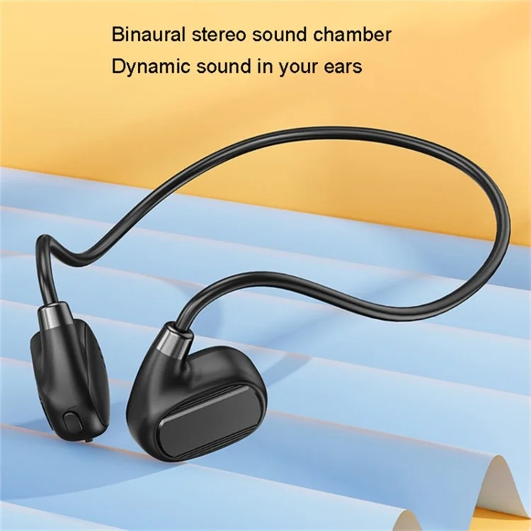 GCD-S11 Fones de ouvido sem fio Bluetooth de condução aérea Fones de ouvido esportivos HiFi com orelhas abertas - Preto 