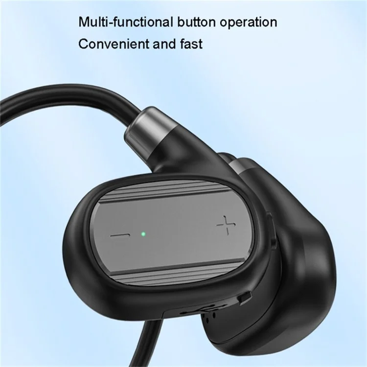 GCD-S11 Fones de ouvido sem fio Bluetooth de condução aérea Fones de ouvido esportivos HiFi com orelhas abertas - Preto 