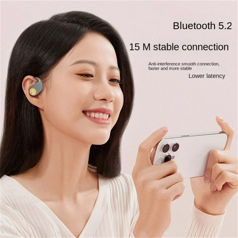 G15 OWS Hook Earphones Air Conduction Wireless Bluetooth-compatible Sports Headphones - Grey
