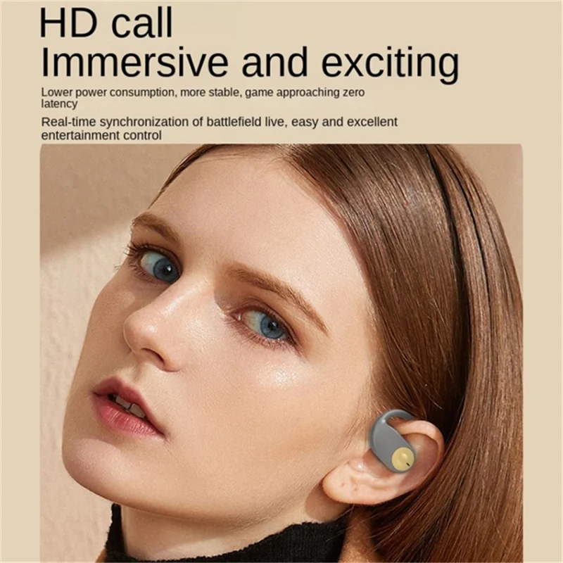 G15 OWS Hook Earphones Air Conduction Wireless Bluetooth-compatible Sports Headphones - Grey