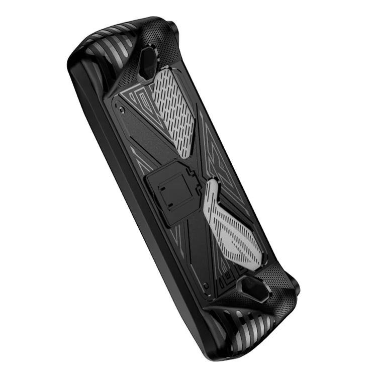 Para Asus ROG ALLY Game Console Soft TPU Case Impact Resistant Protective Cover with Kickstand - Preto