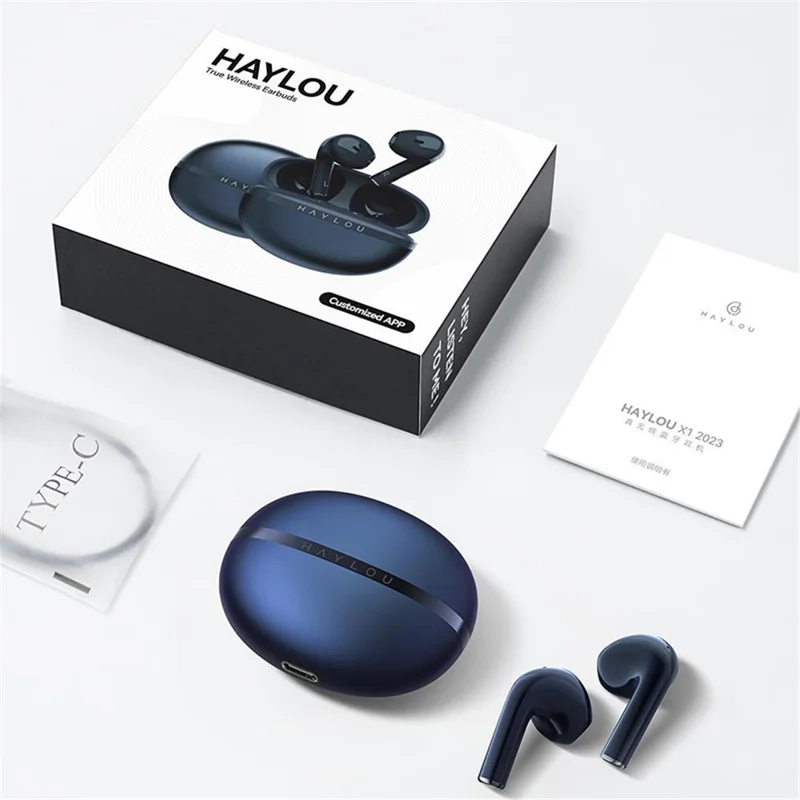 HAYLOU X1 Semi-in-ear Bluetooth Earphones Low Latency IPX4 Waterproof Wireless Headphone - Blue
