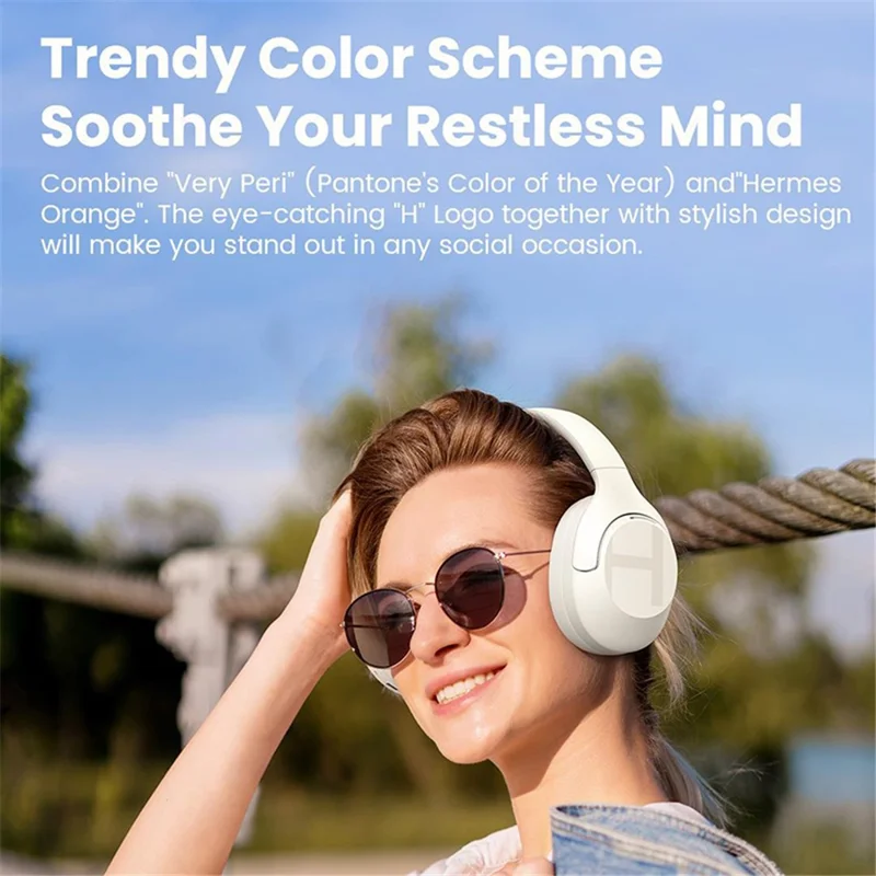 HAYLOU S35 Wireless Bluetooth Headset Over-ear ANC Noise Canceling Low Latency Headphone - Purple