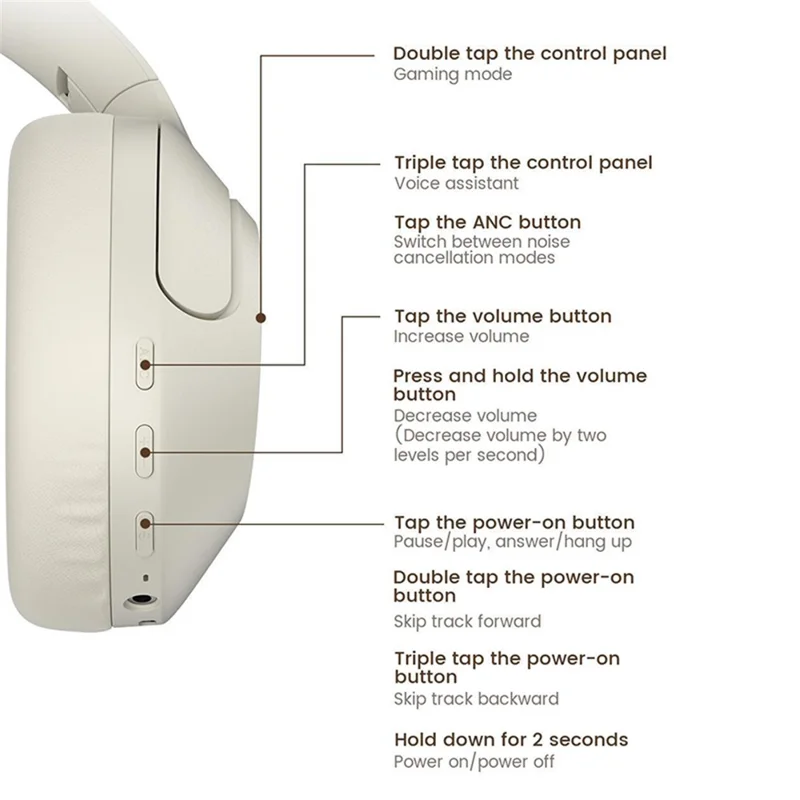 HAYLOU S35 Wireless Bluetooth Headset Over-ear ANC Noise Canceling Low Latency Headphone - Purple
