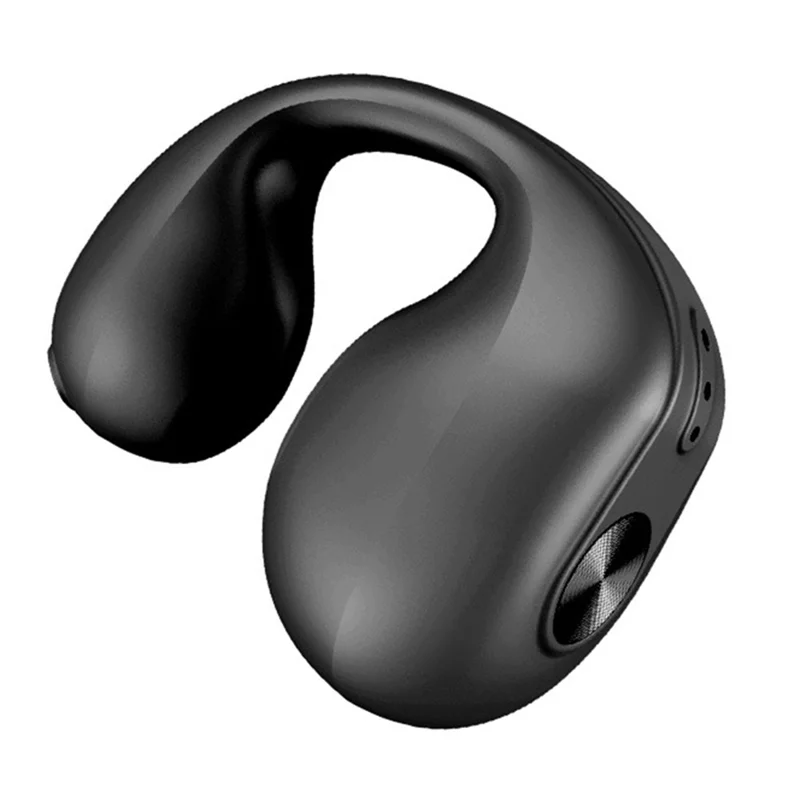V50 Single-Ear Headset Bluetooth-compatible Wireless Bone Conduction Clip-on Headphone Sport Running Earphone - Black